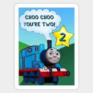 CHOO CHOO YOU'RE TWO! Sticker